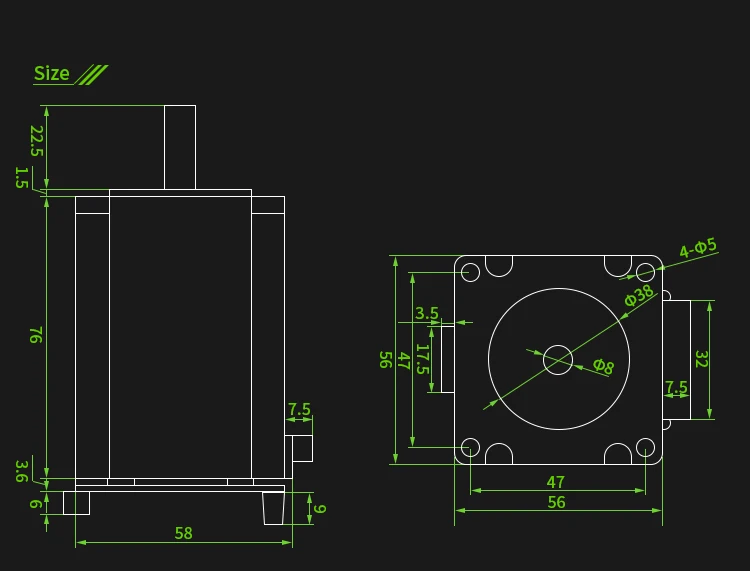 Детали 3D-принтера, серводвигатель с замкнутым контуром NEMA23 MKS SERVO57 предотвращает потерю шагов