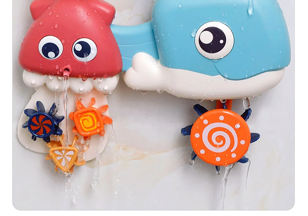 Детская летняя вода забава игра Игрушки для ванны спрей КИТ игрушки с водяными колесами для детей ванная, душ Развивающие игрушки для детей подарок
