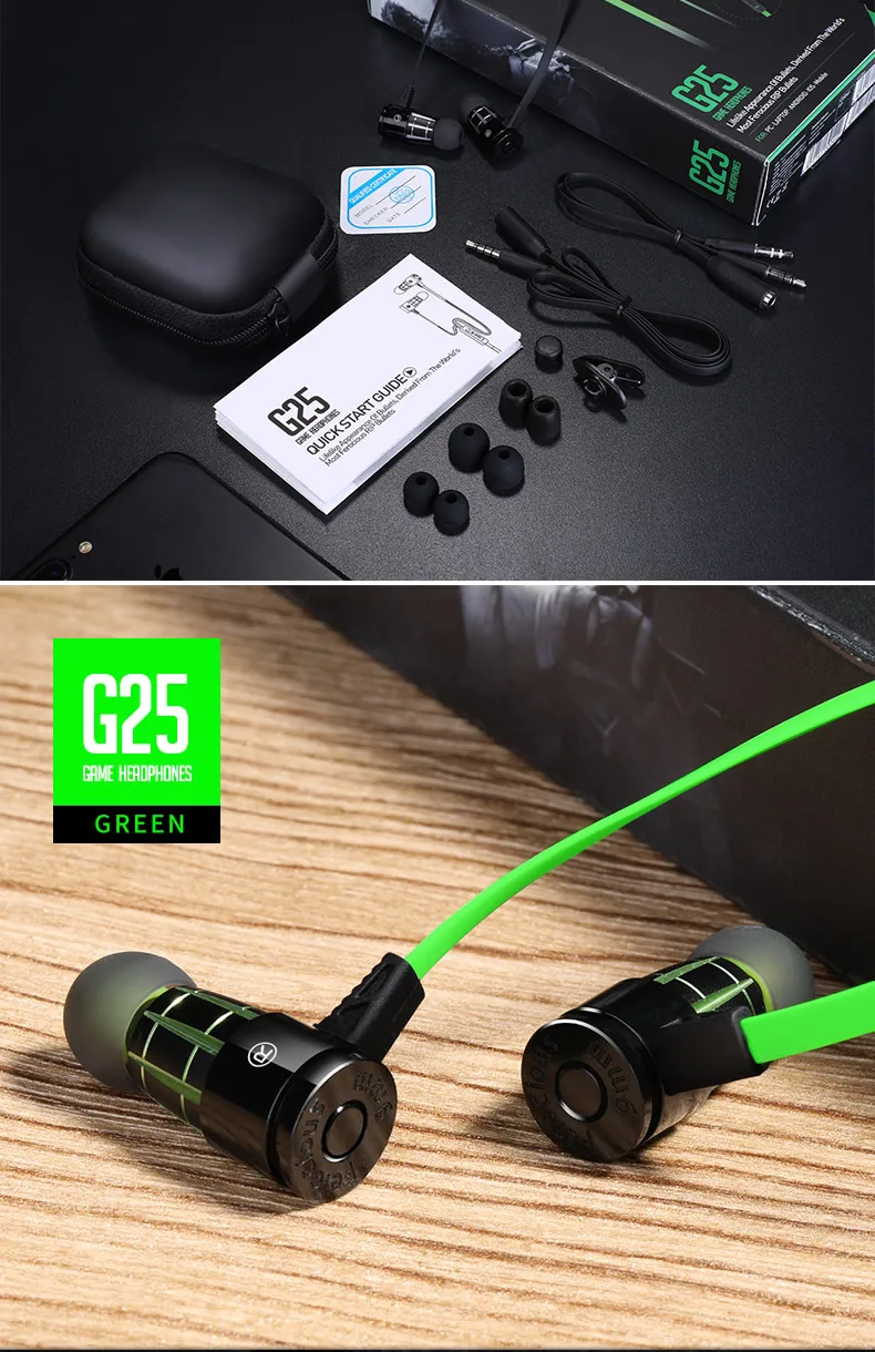 In Ear Игровые наушники провода наушники вкладыши наушники Спорт гарнитура пуля наушники для компьютера с микрофоном для Apple айфона samsung Xiaomi xaomi fone де ouvido casque фонес