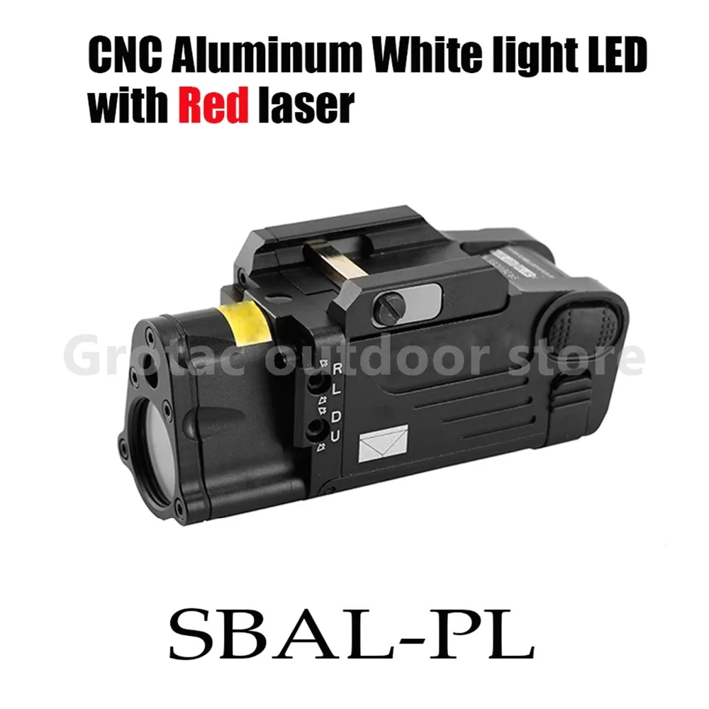Tactical Laser Flashlight SBAL-PL Hunting Weapon Light Combo Red Laser Pistol Constant & Strobe Gun Light Picatinny Rail