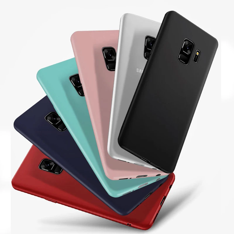 Карамельный матовый чехол для телефона Samsung s9 TPU мягкий Galaxy s8 s7 s6 a5 2017 a7 a3 |
