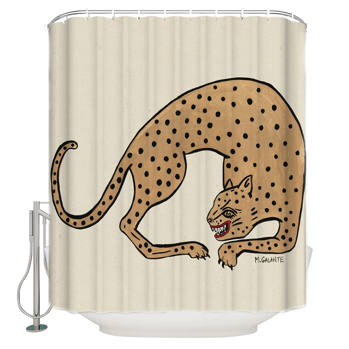 Гепардовые сверхдлинные тканевые шторы для ванной и душа наборы декора комнаты с