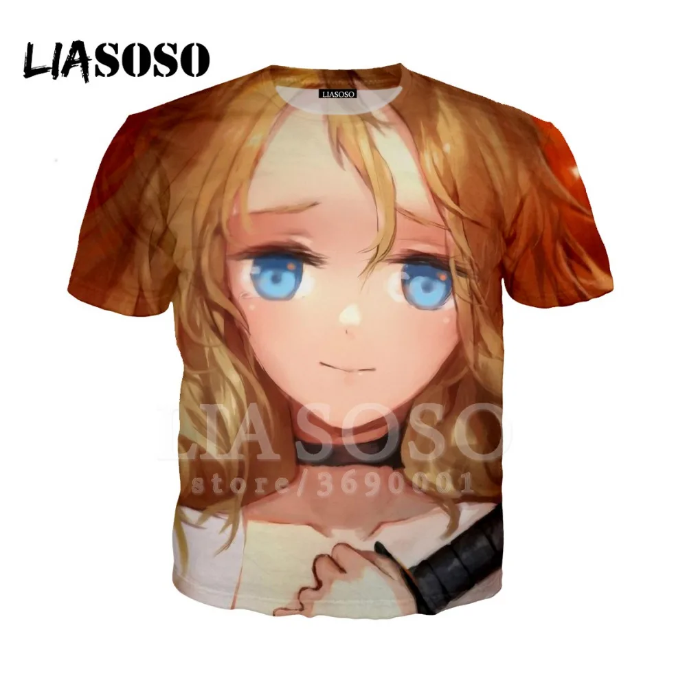 LIASOSO 3D принт для женщин и мужчин аниме ангелы смерти Рейчел Гарднер Милая