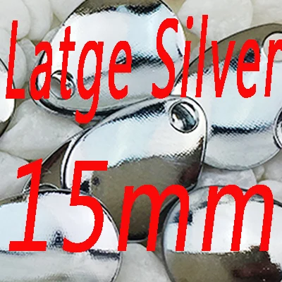 Large Silver 30 шт.) Позолоченные лезвия colorado sequins, прецизионные полировочные приспособления для шумов, приманки, дорожные подложки, Аксессуары для рыбалки - Цвет: Large Silver