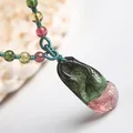 Сертификат Природных Красочные Турмалин Кварц кристалл 4-14 мм, круглые бусины чокер женщина мужчина Одежда высшего качества изделия AAAAA