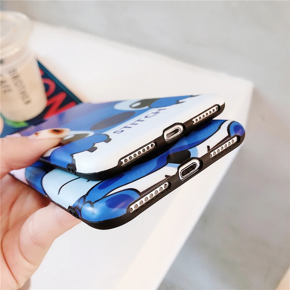 Мягкая задняя крышка IMD из ТПУ с милым рисунком стежка для iPhone 6 6s Plus X XR Xs Max 7 8 чехлы