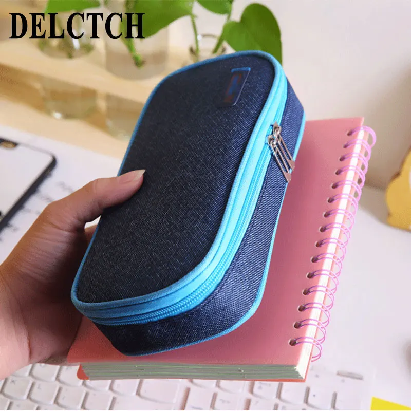 Многофункциональный Холщовый пенал DELVTCH чехол для ручек вместительные сумки