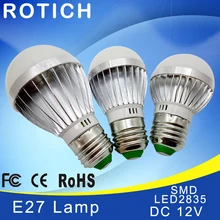 E27 E14 Светодиодный светильник s DC 12 В smd 2835 Чип лампада luz E27 лампа 3 Вт 6 Вт 9 Вт 12 Вт 15 Вт 18 Вт точечная лампа светодиодный светильник лампы