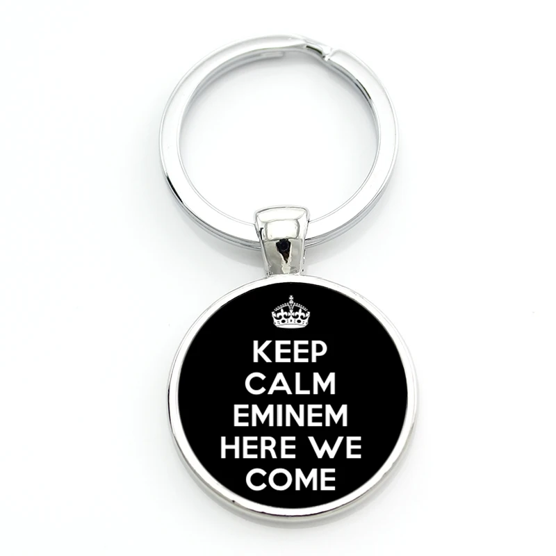 CT51 TAFREE Keep Calm And Love Eminem, мужской брелок, модный, хип-хоп, рэп, певец, брелок, держатель для автомобильных сумок, подвеска, ювелирное изделие CT49 - Цвет: CT51