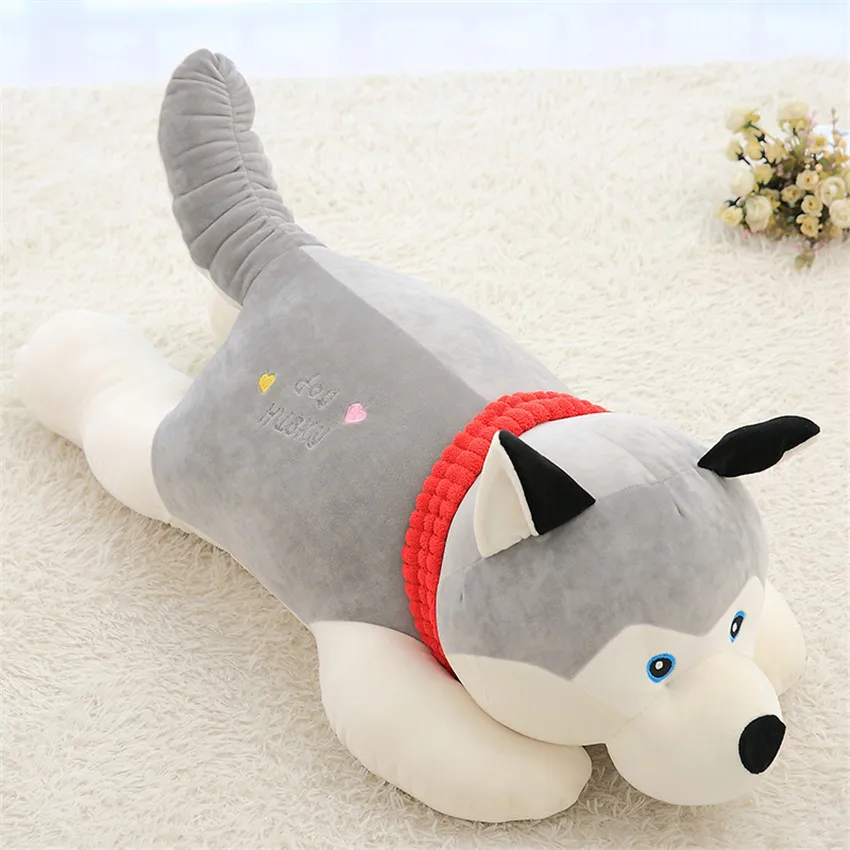 50/80 см Kawaii Husky Мягкие плюшевые куклы собаки мягкие животные Детская игрушка