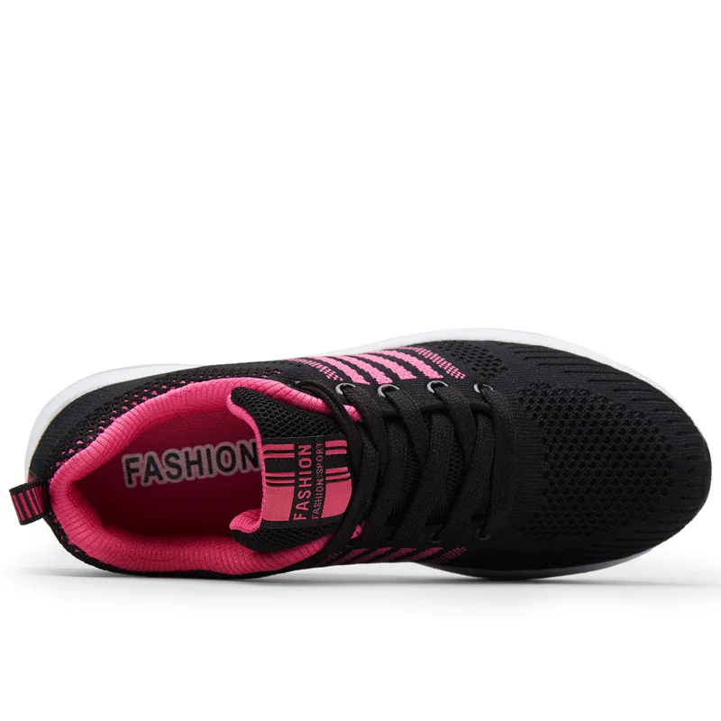 RECOISIN 2019 Autumn Sneakers Women Sport Shoes For Woman Lightweight Mesh Running Black Pink Walking Jogging Female | Спорт и