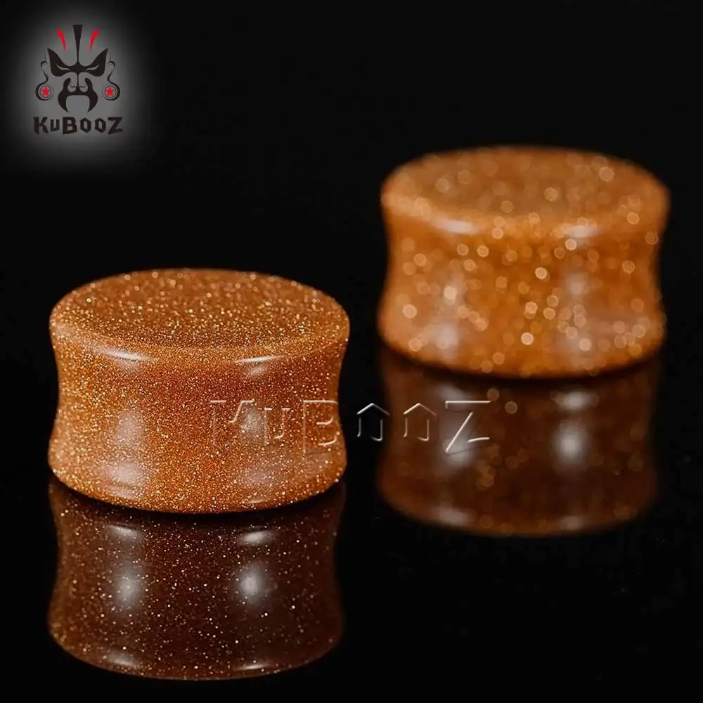 KUBOOZ камень, пирсинг для ушей, ювелирные изделия для тела, пробки, туннели, растяжки, телесные серьги, расширитель, модный подарок, 2 шт./лот, 2G, 0 г, 00 г