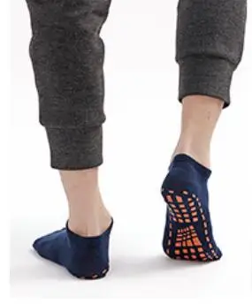 Dark Blue Спортивные носки для мальчиков и девочек Нескользящие носки для йоги Детские хлопковые носки для занятий пилатесом и балетом для мальчиков и девочек носки с батутом - Цвет: Dark Blue