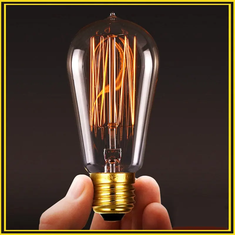 Винтажная ретро лампочка эдисона Е27 40Вт 60Вт 220В бесплатная доставка|edison lamp|vintage
