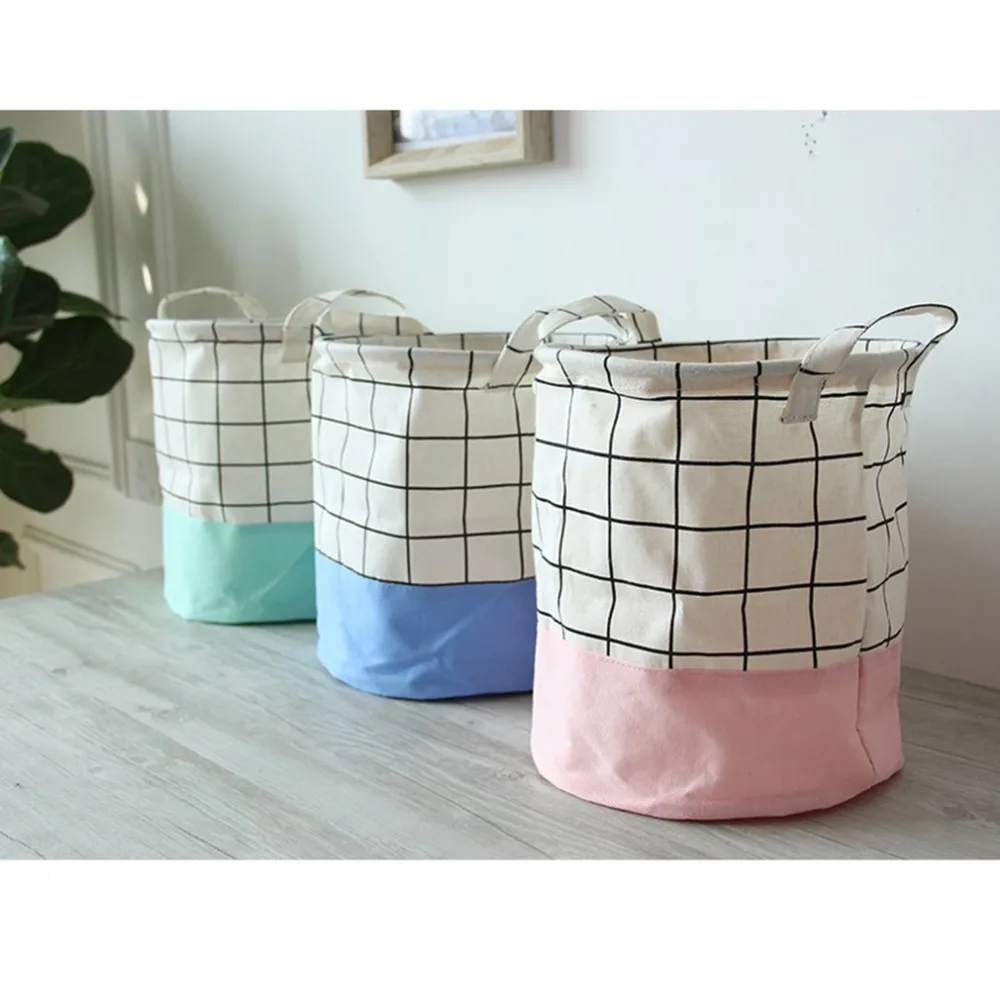 Desktop корзина для хранения с милым принтом Водонепроницаемый Организатор хлопок