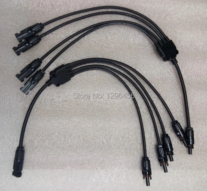 Параллельный Соединительный адаптер 1M4F + 4M1F стандарт TUV/UL 4-в-1 Y-разъем с кабелем 74 5