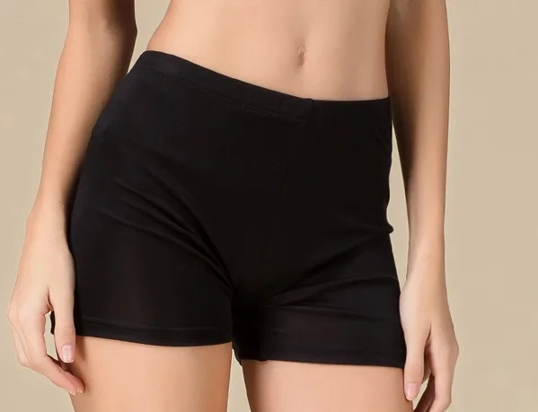 black Женские шорты-слипы из 50% шелка и 50% вискозы, трусики-панталоны HY106 - Цвет: black