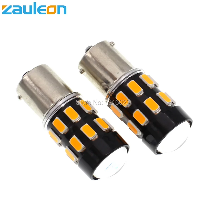 Zauleon 2pcs 1156 BAU15S PY21W LED Amber Yellow Turn Signal Light Auto Replace Lamp Parking Car-Styling | Автомобили и мотоциклы