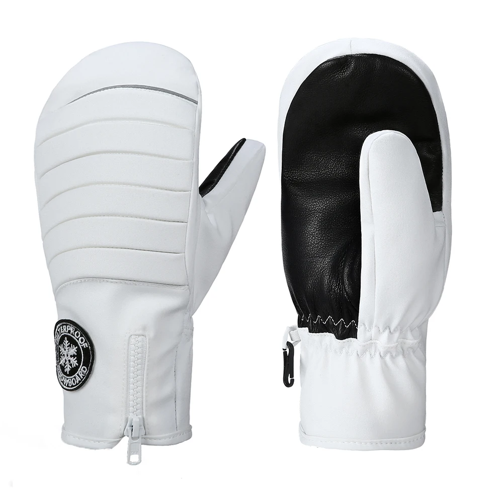 Мужские/женские водонепроницаемые лыжные варежки теплые зимние перчатки для
