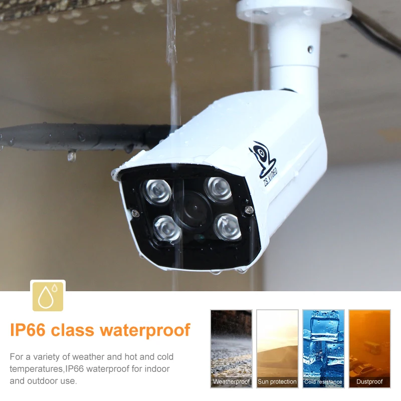 ZSVEDIO система видеонаблюдения HD объектив CCTV камера Открытый 5MP POE HDD Обнаружение