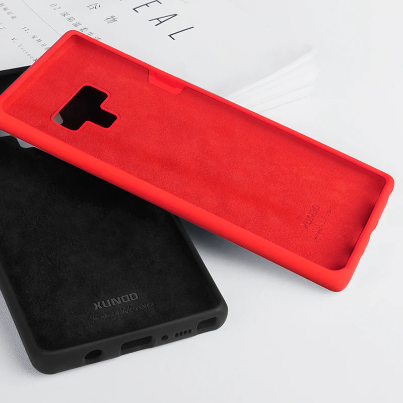 XUNDD жидкий силиконовый защитный чехол с защитой экрана для galaxy note9 мягкий note 9
