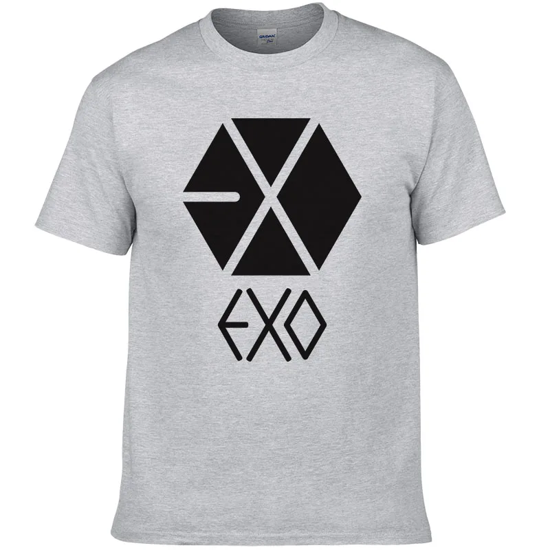 Лето 2017 г. модная Корейская экзо с коротким рукавом Печать Прохладный Футболка