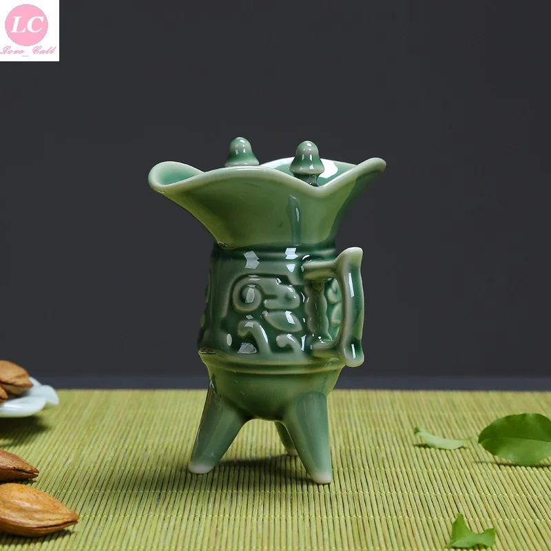 

Jue Cup Ceramic Wine Cup Vintage Wine Utensils Mnin Wine Spirits Domestic Small Water Cups Chinese Wine 15ml 55ml