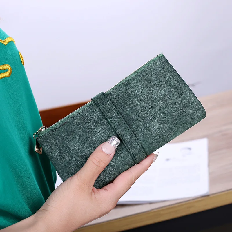 Лидер продаж женский модный кошелек из нубука мягкие и деликатные кожаные клатчи