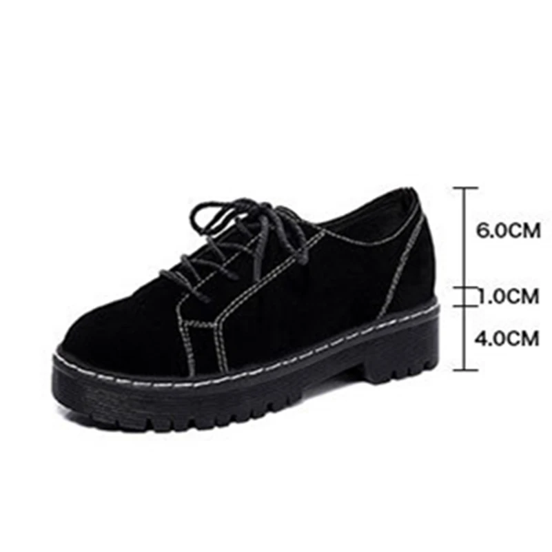 Женские туфли на плоской платформе со шнуровкой женские туфли-оксфорды толстой