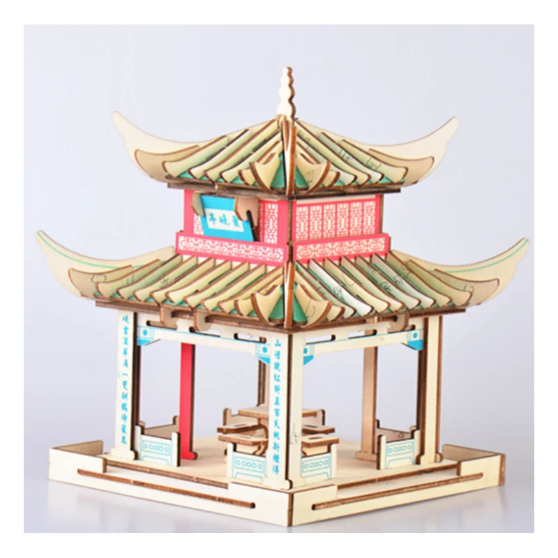 DIY модель игрушек 3D Деревянный пазл китайская моста деревянные наборы