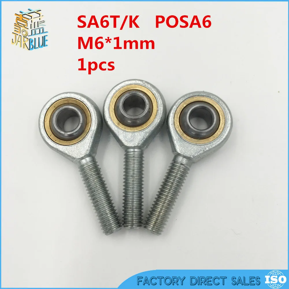 

6mm SA6T/K POSA6 rod end joint bearing metric male right hand thread M6x1mm rod end bearing