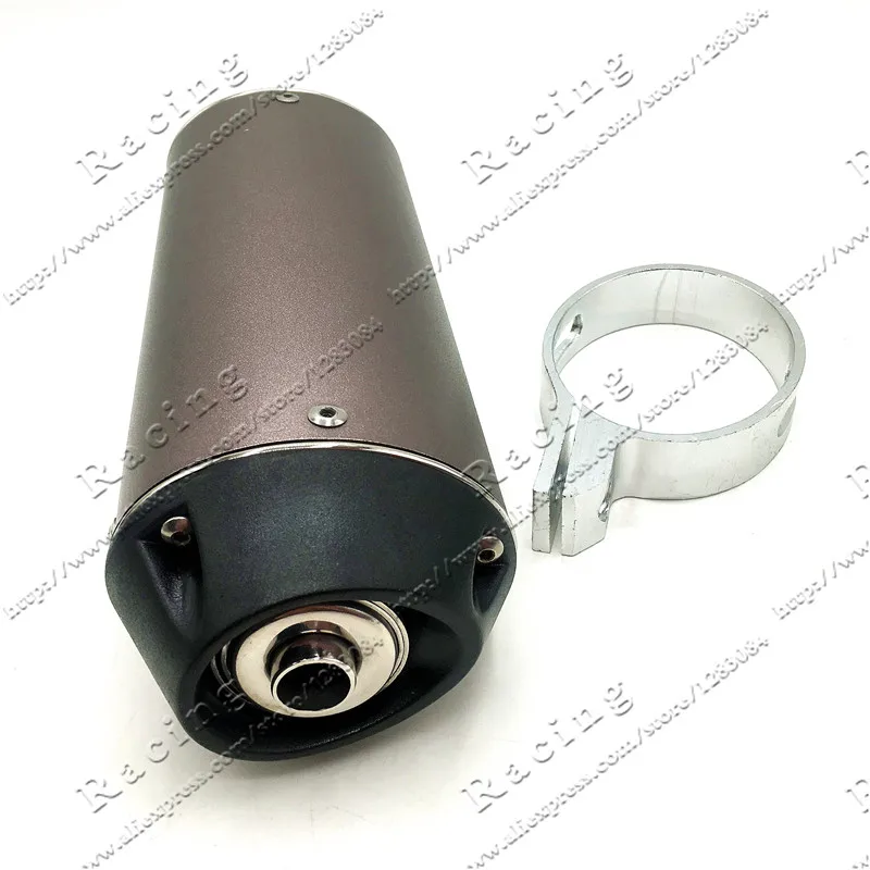 Глушитель выхлопной трубы 38 мм с подвижным глушителем черный глушитель для