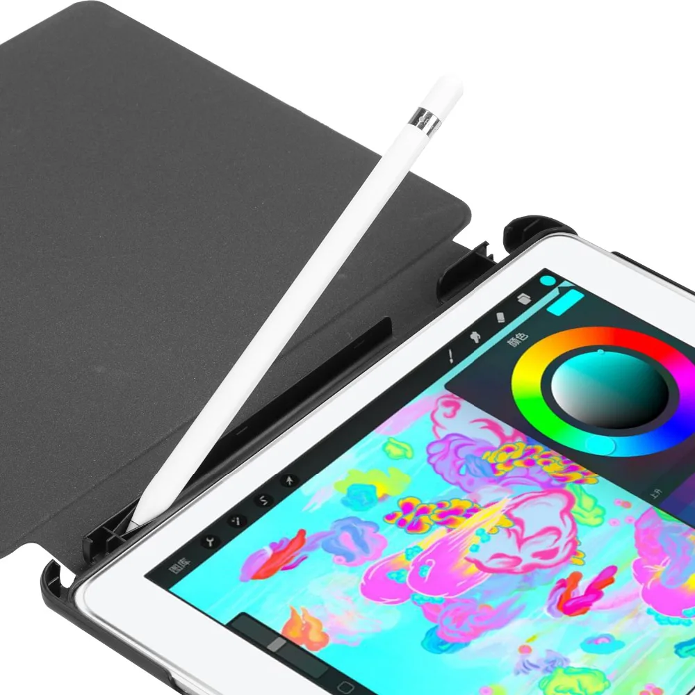 Чехол для iPad 9,7 Вт, держатель карандаша, беспроводной Bluetooth 3,0, клавиатура, автоматический режим сна, чехол для нового iPad 9,7 A1893 A1954