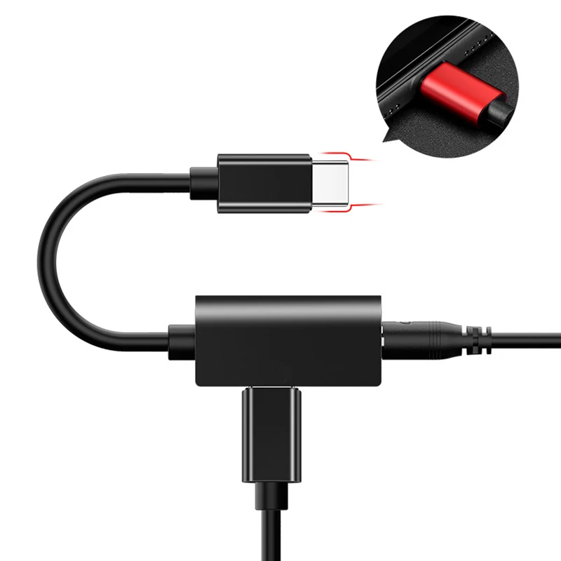 Роскошный 2 в 1 Type-C USB аудио конвертер зарядное устройство для телефона наушники