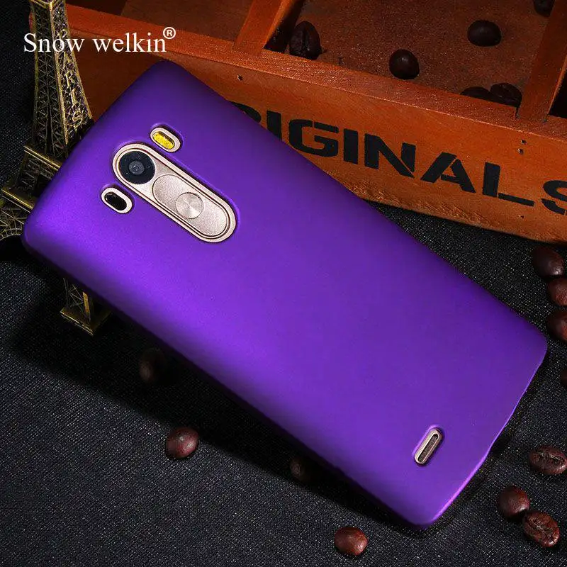 Purple Snow Welkin для LG G3 разноцветный роскошный прорезиненный матовый пластиковый жесткий чехол для LG G3 G 3 D855 D850 D851 5," задний чехол s - Цвет: Purple
