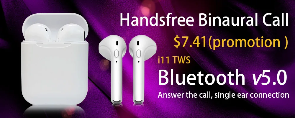Беспроводные наушники i7s TWS, мини наушники-вкладыши, беспроводные Bluetooth наушники, стерео наушники-вкладыши, гарнитура с микрофоном для всех смартфонов
