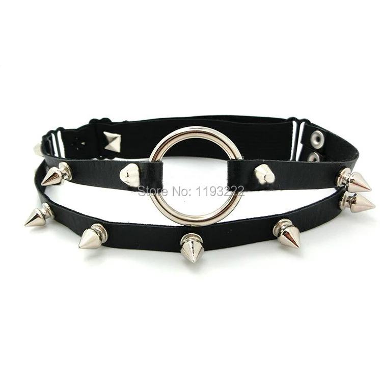 Круглые Кожаные подвязки с заклепками в стиле панк рок круглыми кожаными лентами