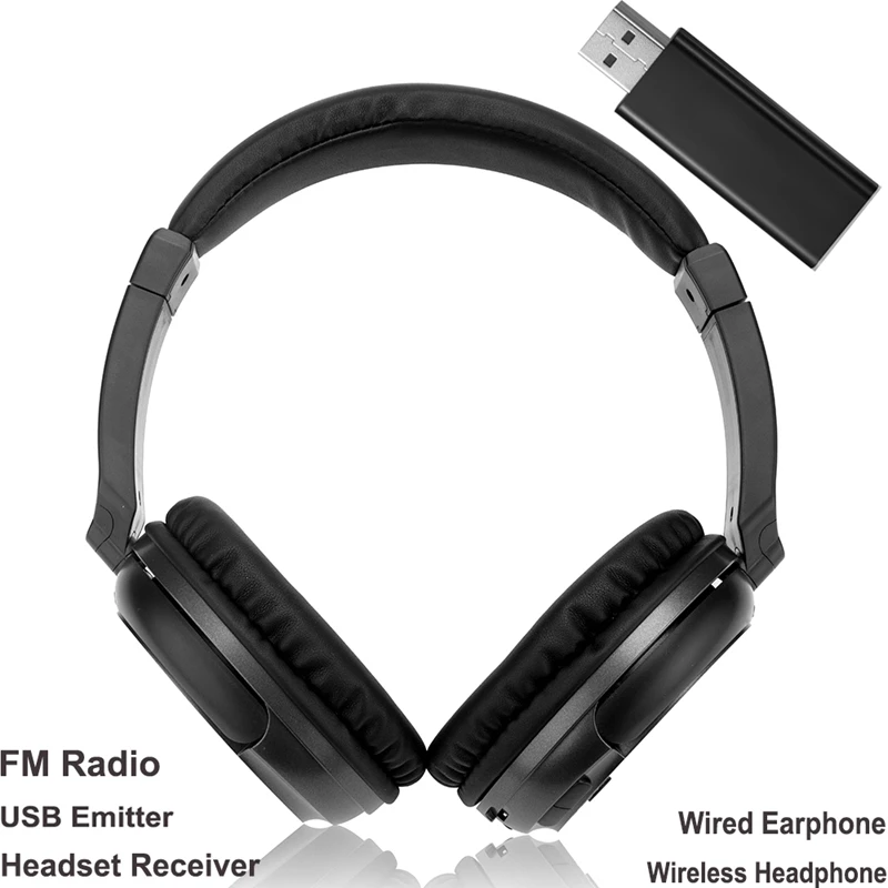 Ws 3680 Fm беспроводные наушники стерео супер бас радиочастотный приемник с Usb