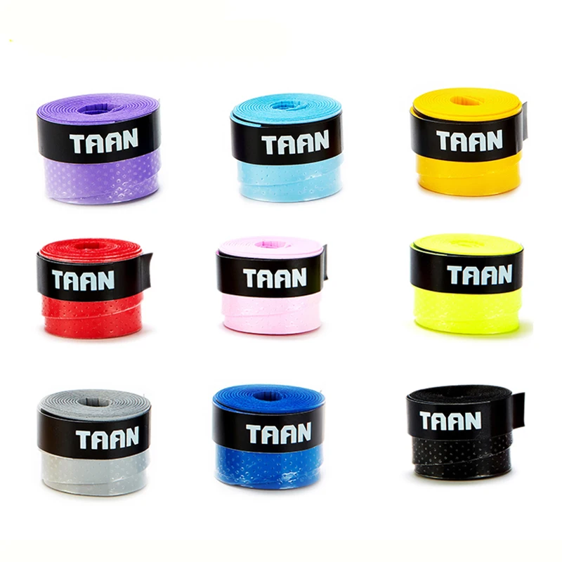 

(30pcs/lot)TAAN Tacky 0.75mm Perforated Sweatband PU Tennis Racket Overgrip Grip Viscous Sweatbands Badminton Racket Grip