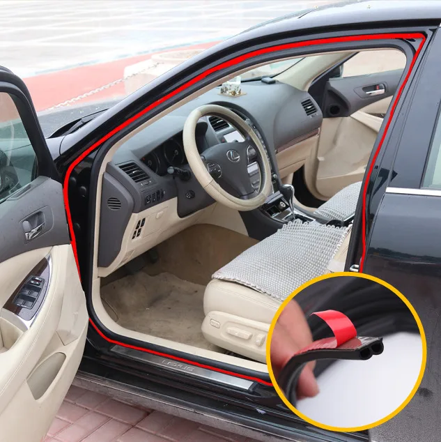 General Car Door Seal Strip For Window Noise Insulation 5M B Type Weatherstrip Rubber Interior Accessories | Автомобили и