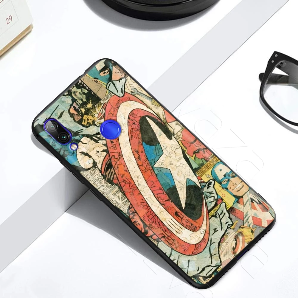 Чехол Lavaza Marvel Spiderman Captain America для Xiaomi Redmi Note 4A 4X 5 5A 6 6A 7 S2 Pro Go Prime Plus |