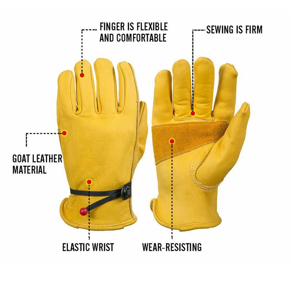 Рабочие перчатки из воловьей кожи теплые сварочные защитные садовые mechanix