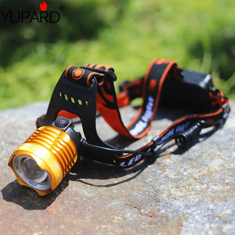 

YUPARD Zoomable Rechargeable 18650 battery headlight Headlamp Torch light XM-L2 T6 LED 3modes Lamp Light for Outdoor Sport
