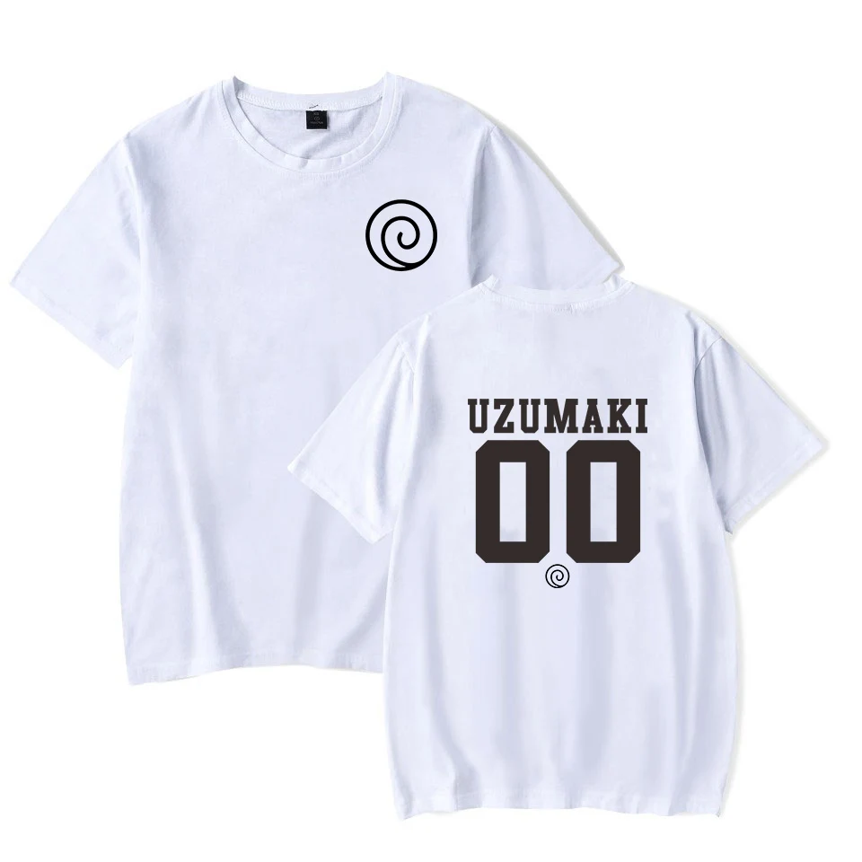 Летняя новая брендовая футболка Uchiha Uzumaki Hatake Clan с принтом логотипа и коротким
