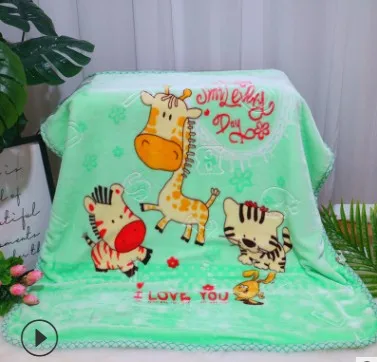 Manufacturers direct sale of double cartoon blanket embossed child blanket children baby gift nap blanket knee - Цвет: 7