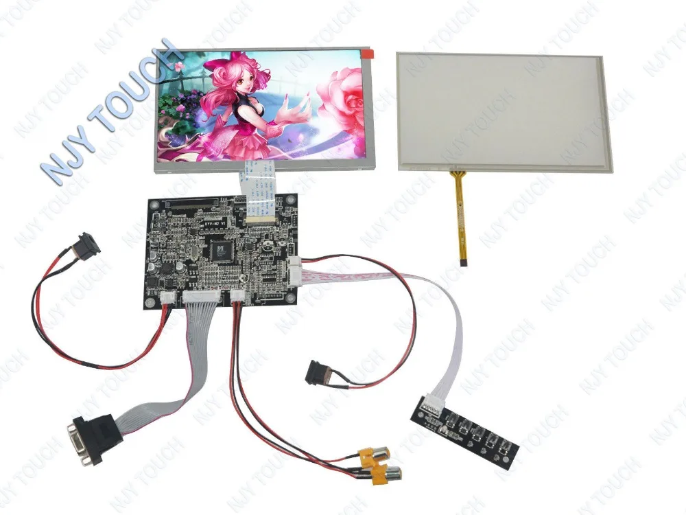 

7" INNOLUX AT070TN83 LCD Screen 800x480+Touch Panel+VGA 2AV Reversing Controller Board kit