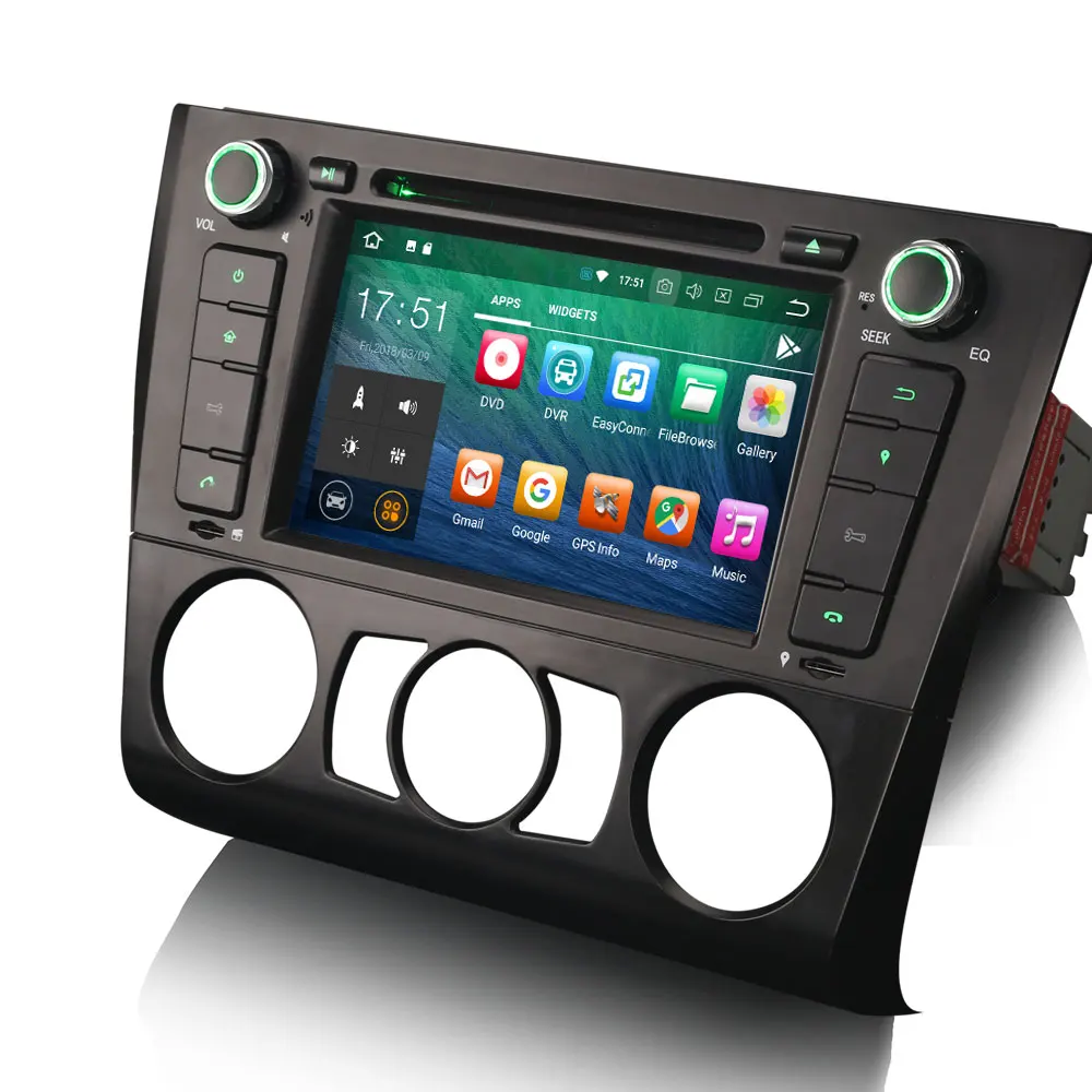 Erisin ES7840B 7 &quotAndroid 8 0 Восьмиядерный 4G RAM автомобильный DVD GPS радио DVR DAB + для BMW E81