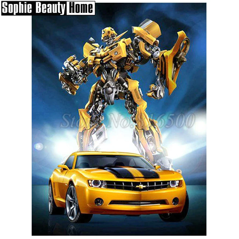 DIY 5D алмазная живопись вышивка крестом Autobot Bumblebee аксессуары для рукоделия