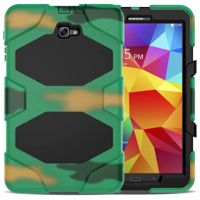 3 IN 1 Armor Kickstand Shockproof Tablet Case For Samsung Galaxy Tab A 10.1 T585 T580 SM-T580 T580N Silicone Rubber Cover | Компьютеры и