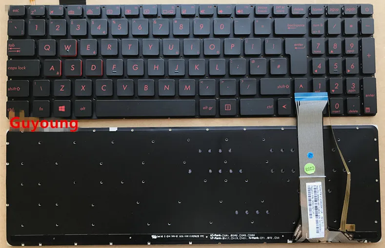 Клавиатура SW SI для ноутбука ASUS GL552 GL552J GL552JX GL552V GL552VL GL552VW N751 N751J N751JK N751JX G551VW черная с
